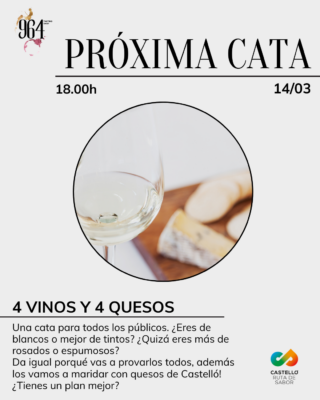 Cata-maridaje 4 vinos + 4 quesos