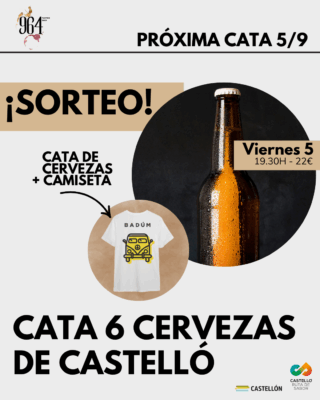 CATA DE 6 CERVEZAS ARTESANAS DE CASTELLÓ + SORTEO