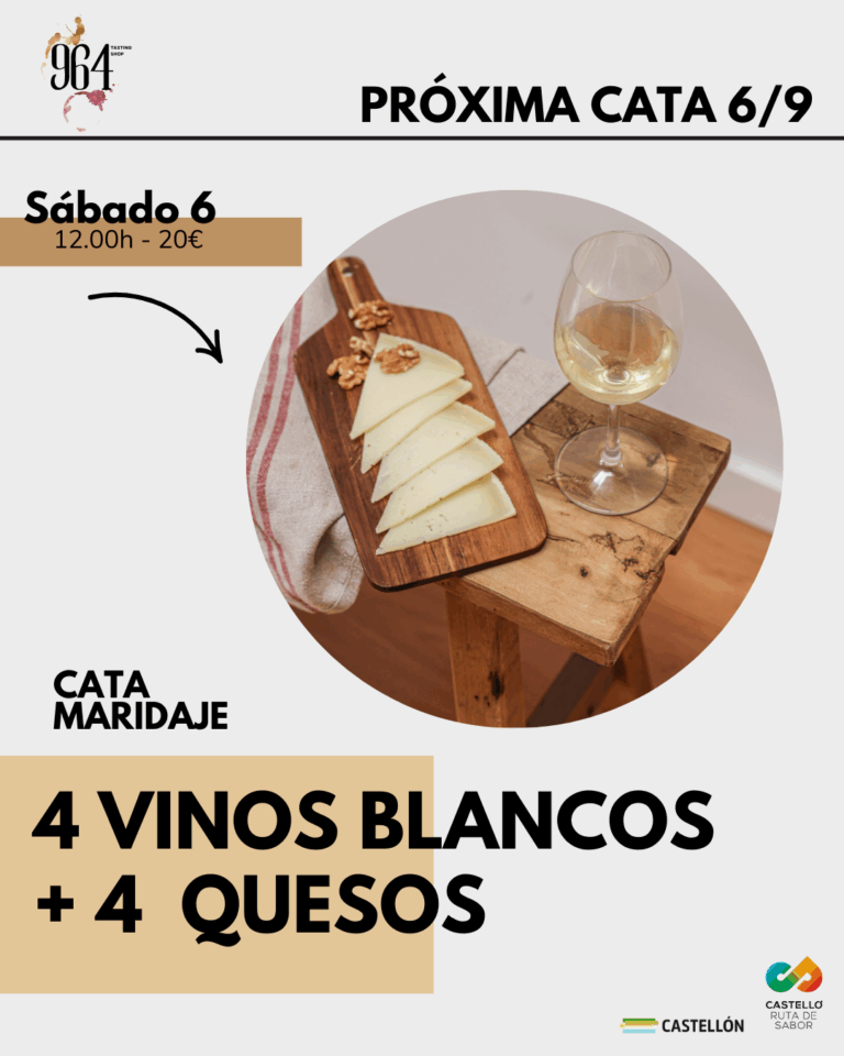 CATA-MARIDAJE DE VINOS BLANCOS Y QUESOS DE CASTELLÓ