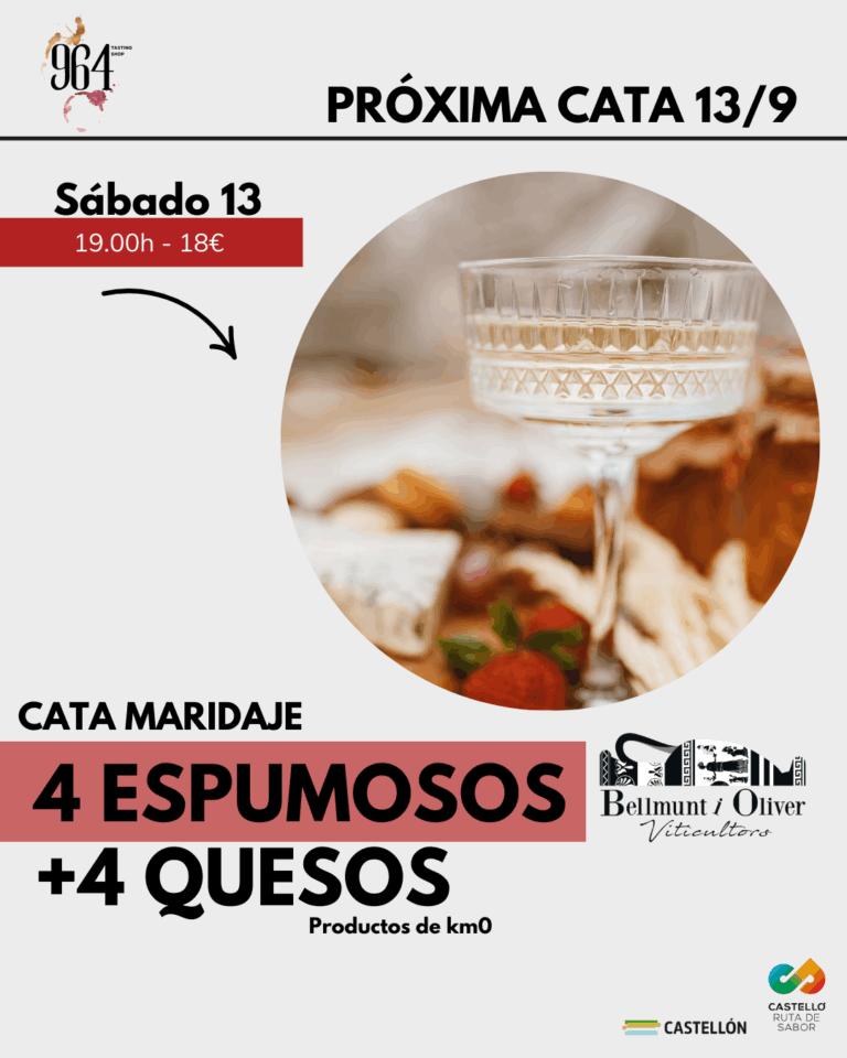 CATA - MARIDAJE DE ESPUMOSOS Y QUESOS DE CASTELLÓ