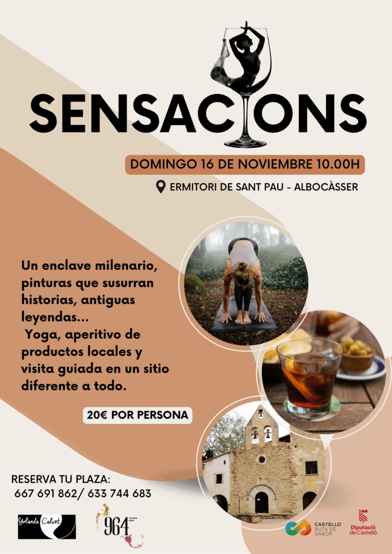 SENSACIONS (YOGA + VERMUT + VISITA HISTORICA)