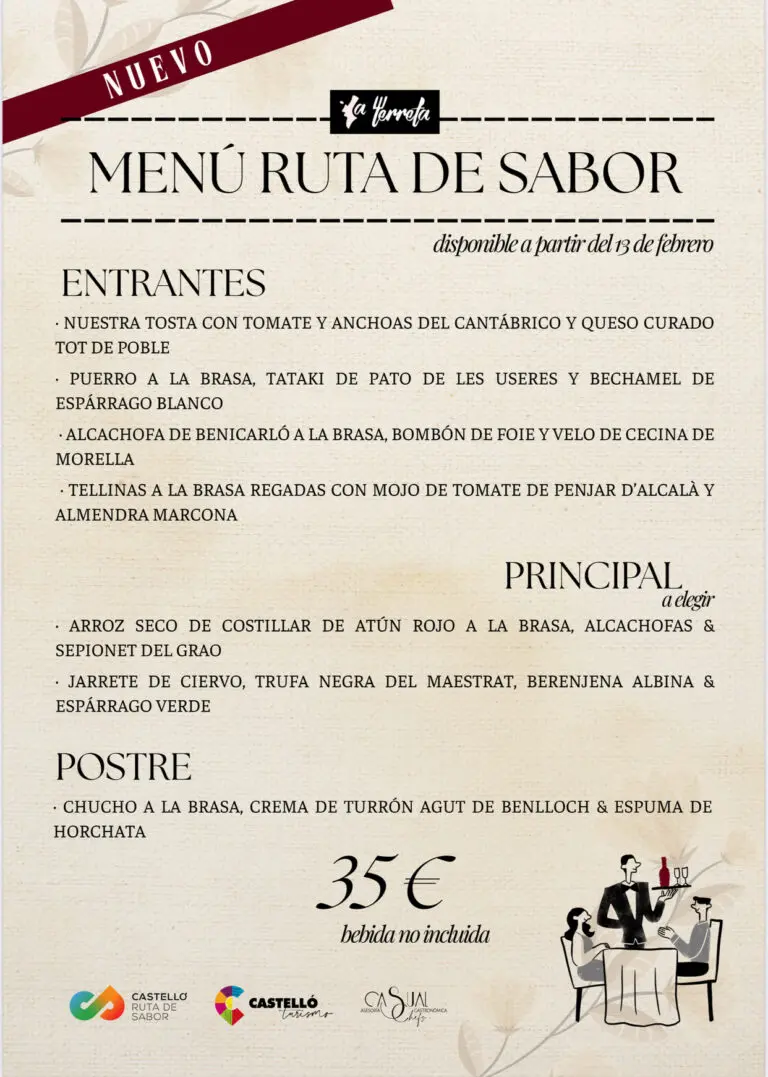 Menú Ruta de Sabor