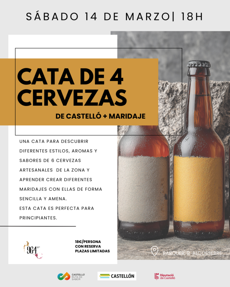CATA 4 CERVEZAS DE CASTELLÓ MARIDADAS