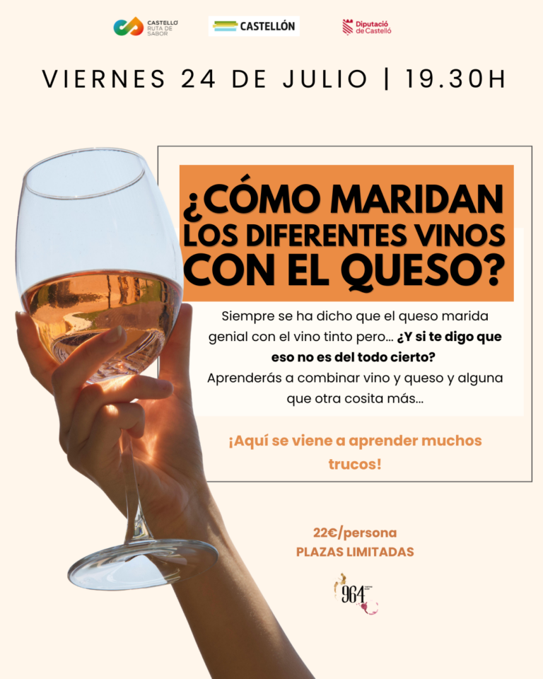 CATA MARIDADA DE VINOS Y QUESOS DE CASTELLÓN