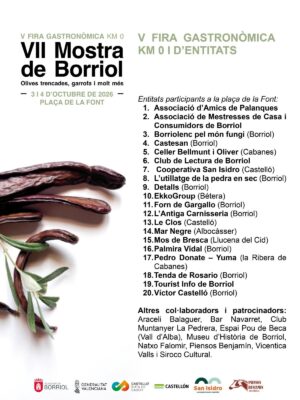 FIRA GASTRONÓMICA KM0 I MOSTRA DE BORRIOL